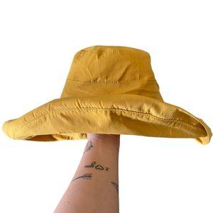 Yellow Sunhat With Wide foldable brim
